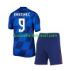 Fußballtrikots Kroatien Andrej Kramaric 9 Kinder EURO 2024 Kurzarm Auswärts-trikot kaufen